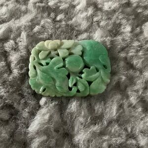 Green Jade Carved Pendant